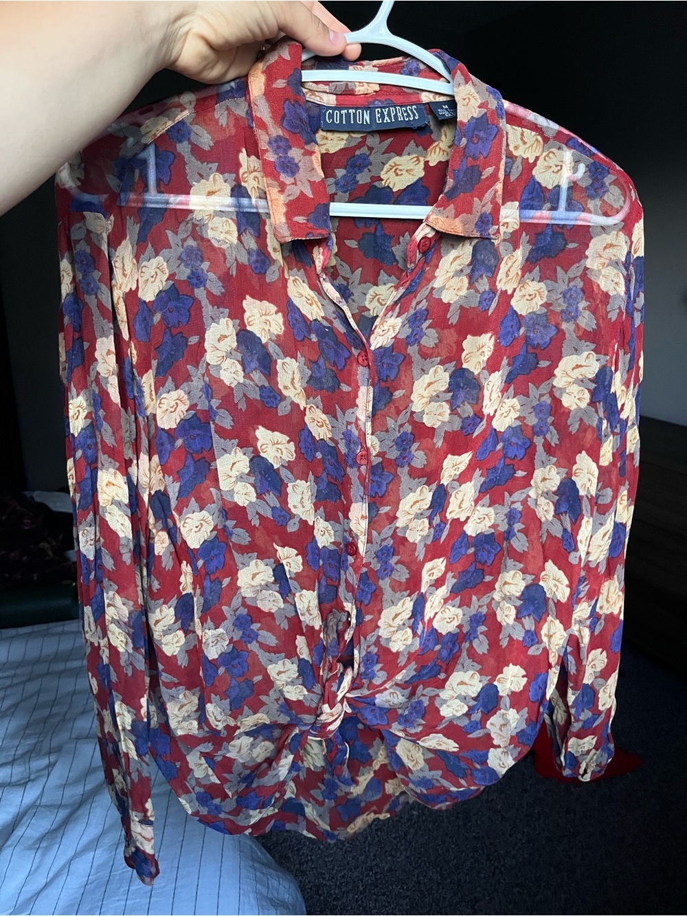 Vintage Sheer Floral Blouse